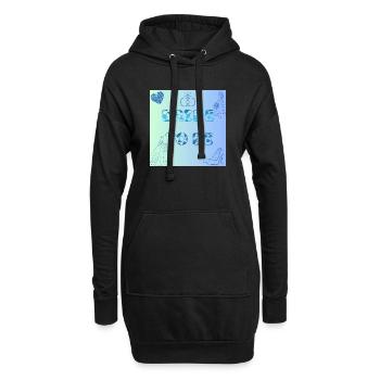 Braut To Be Farbverlauf Muster - Hoodie-Kleid - Schwarz - Vorne