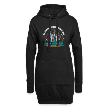 Guitare Guitariste Musicien Guitariste - Sweat-shirt à capuche long Femme - noir - Devant