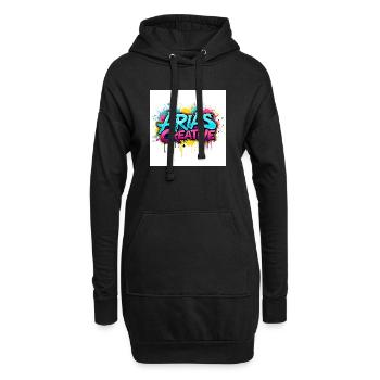 Aris Creative Graffiti-Logo - Hoodie-Kleid - Schwarz - Vorne