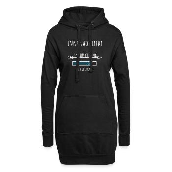 Innenarchitektur Studium Beruf Innenarchitekt - Hoodie-Kleid - Schwarz - Vorne
