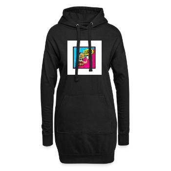 Ich werde zum klassischen Pop-Retro - Hoodie-Kleid - Schwarz - Vorne