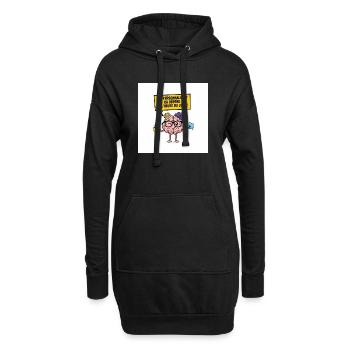 Persönlichkeit je nach Tageszeit - Hoodie-Kleid - Schwarz - Vorne