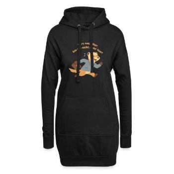 Heure de fermeture de quatre heures Ferret, enfin l’heure de fermeture - Sweat-shirt à capuche long Femme - noir - Devant