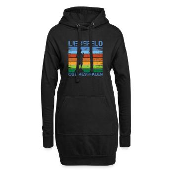 Liebefeld ❤ Leineweber - Hoodie-Kleid - Schwarz - Vorne