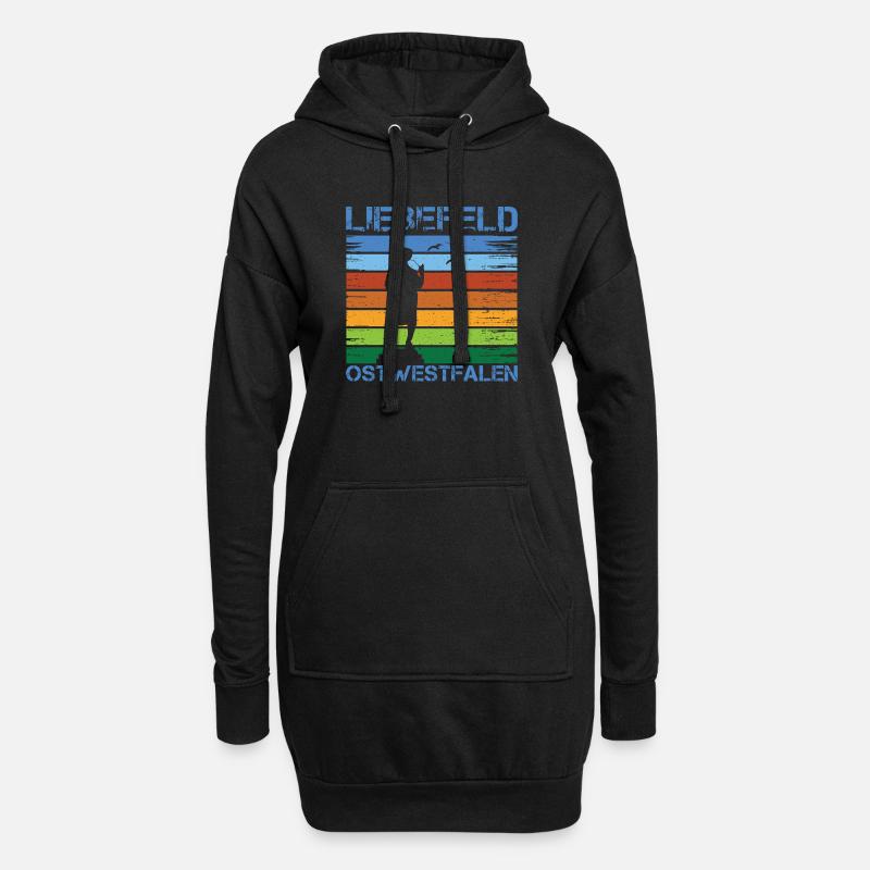 Liebefeld ❤ Leineweber - Hoodie-Kleid - Schwarz