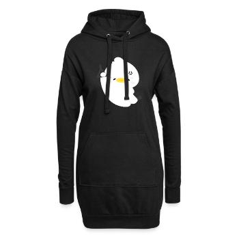 Canard moelleux endormi - Sweat-shirt à capuche long Femme - noir - Devant