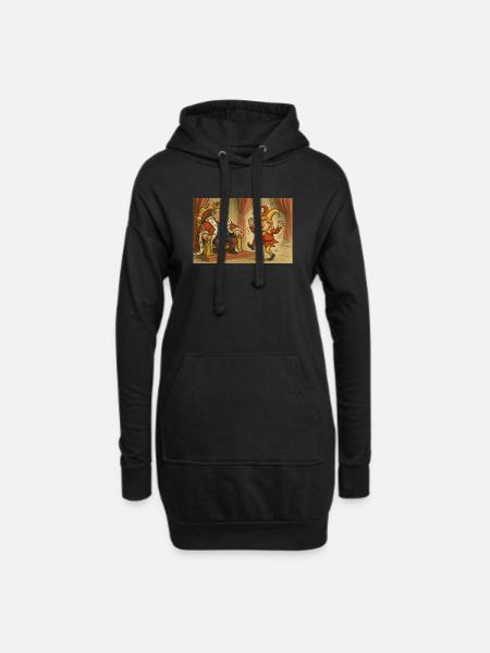 PoliticTody - Hoodie-Kleid - Schwarz