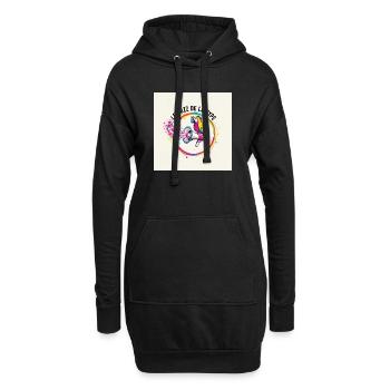 Papagei Summen - Hoodie-Kleid - Schwarz - Vorne