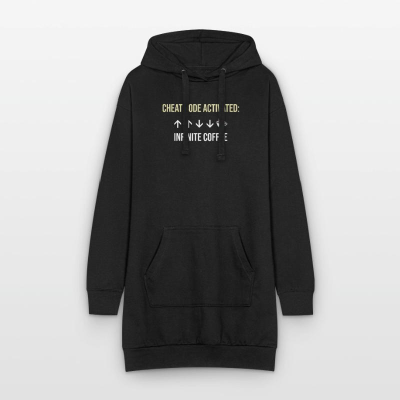 Infinite Coffee Active Cheat Code Hoodie Dress