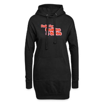Angetrieben von Keksen und Kohlenhydraten - Hoodie-Kleid - Schwarz - Vorne