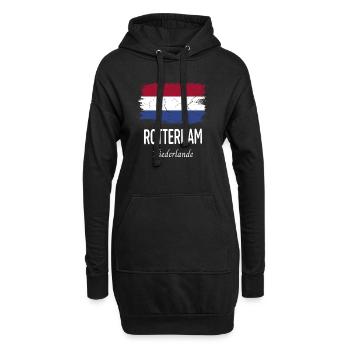 Rotterdam - Hoodie-Kleid - Schwarz - Vorne