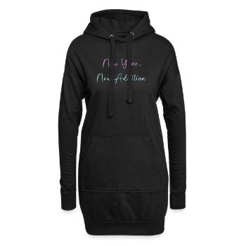 Sexe Révélation Nouvel An - Sweat-shirt à capuche long Femme - noir - Devant