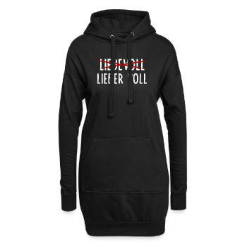 Lieber voll als Liebevoll / Witziger Bier Spruch - Hoodie-Kleid - Schwarz - Vorne