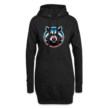 Racoon - Je suis venu pour rester - Sweat-shirt à capuche long Femme - noir - Devant