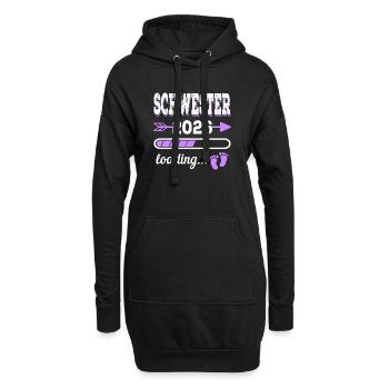 Sister 2026 Loading Idée de cadeau de naissance - Sweat-shirt à capuche long Femme - noir - Devant