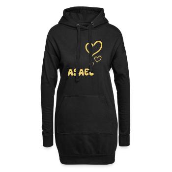Cadeau pour Asaël - Sweat-shirt à capuche long Femme - noir - Devant