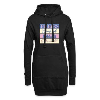 AU REVOIR, BONJOUR JARDIN DE BUREAU - Sweat-shirt à capuche long Femme - noir - Devant