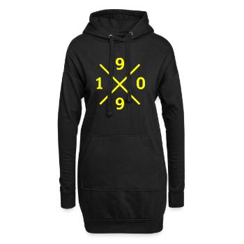 1909 – Ruhrpott Liebe Fussball Dortmund Shirt - Hoodie-Kleid - Schwarz - Vorne