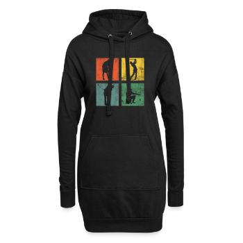 Golfspieler Golfer Golf Golfen Geschenk - Hoodie-Kleid - Schwarz - Vorne