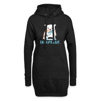 FINANZSPRITZE GELD BÄREN - Hoodie-Kleid - Schwarz - Vorne