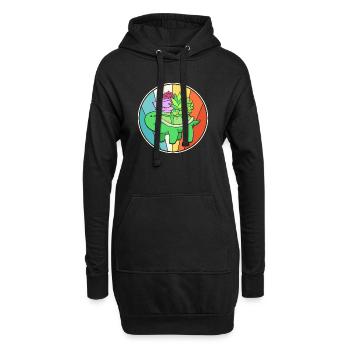 Cactus Plante Cactus - Sweat-shirt à capuche long Femme - noir - Devant
