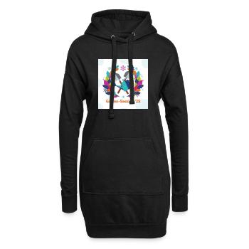Outils de jardin géométriques « Session de jardin '25 » - Sweat-shirt à capuche long Femme - noir - Devant