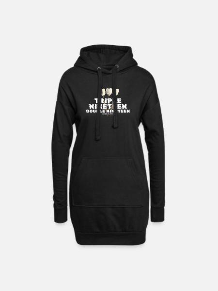 Jahrgang 1995 Darts Checkout - Hoodie-Kleid - Schwarz
