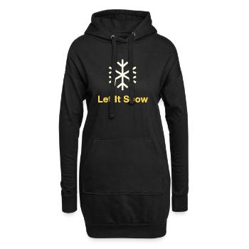 Flocon de neige doré - Laissez-le neiger - Sweat-shirt à capuche long Femme - noir - Devant