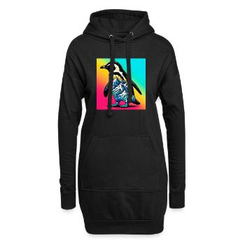 penguin - Hoodie Dress - black - Front