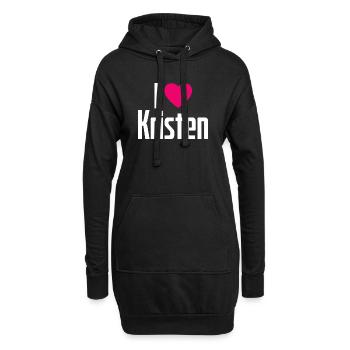 J’aime Kristen Pink Heart J’aime Kristen - Sweat-shirt à capuche long Femme - noir - Devant