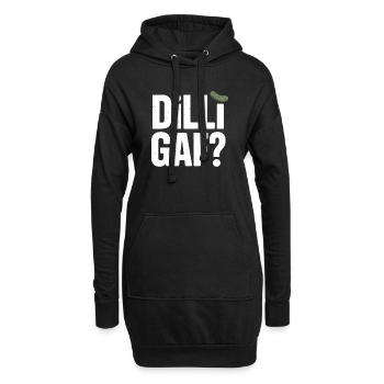DILLIGAF ? Aneth Concombre Sarcasme Humour Dire - Sweat-shirt à capuche long Femme - noir - Devant