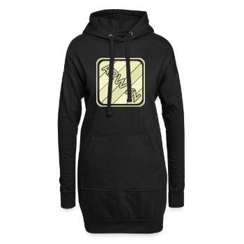 Nom de la fille Arwyn - Sweat-shirt à capuche long Femme - noir - Devant