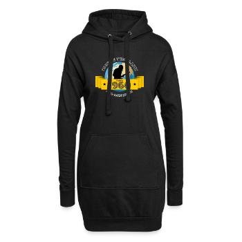 65. Geburtstag berce cette planète depuis 12/1960 - Sweat-shirt à capuche long Femme - noir - Devant