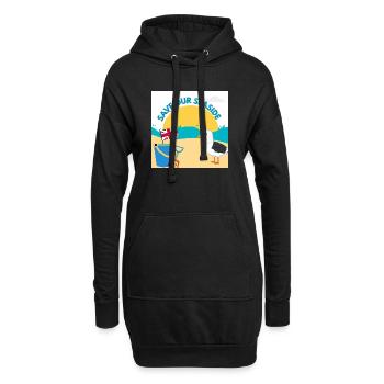 Rettet unsere Küstenillustration - Hoodie-Kleid - Schwarz - Vorne