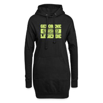 Beruf Telefonist - Hoodie-Kleid - Schwarz - Vorne