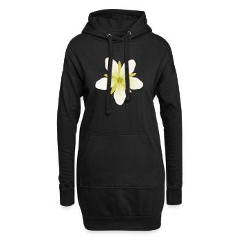 Zarte Venusfliegenfalle Blüte in Pastell - Hoodie-Kleid - Schwarz - Vorne
