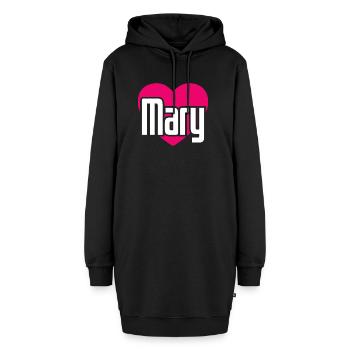 J’aime Marie Coeur Rose J’aime Marie - Sweat-shirt à capuche long Femme - noir - Devant