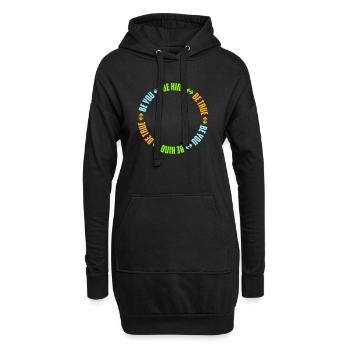 Sois gentil, sois sincère, sois toi-même, un amour de soi inspirant - Sweat-shirt à capuche long Femme - noir - Devant