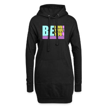 Sois gentil, sois sincère, sois toi-même, un amour de soi inspirant - Sweat-shirt à capuche long Femme - noir - Devant