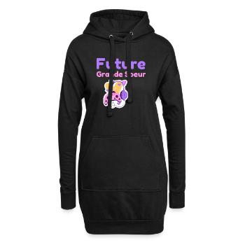 Future Grande Sœur Gamer - Sweat-shirt à capuche long Femme - noir - Devant