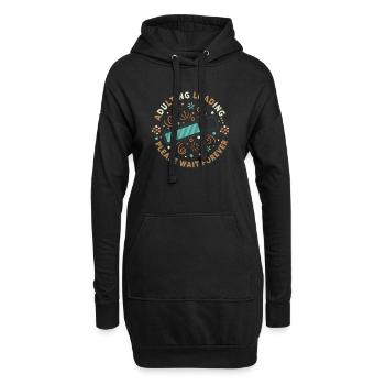 Adulting Loading Party - Hoodie-Kleid - Schwarz - Vorne
