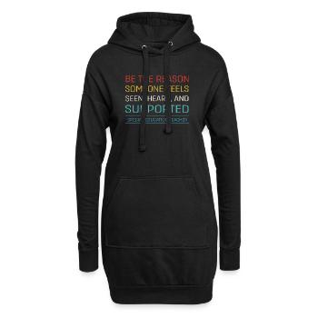 Pédagogue en éducation spécialisée - Sweat-shirt à capuche long Femme - noir - Devant