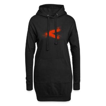 Marque orange de pinceau noir - Sweat-shirt à capuche long Femme - noir - Devant