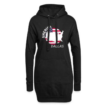 Dallas - Sweat-shirt à capuche long Femme - noir - Devant