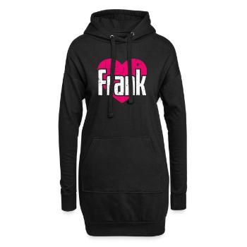 J’aime Frank Coeur rose J’aime Frank - Sweat-shirt à capuche long Femme - noir - Devant