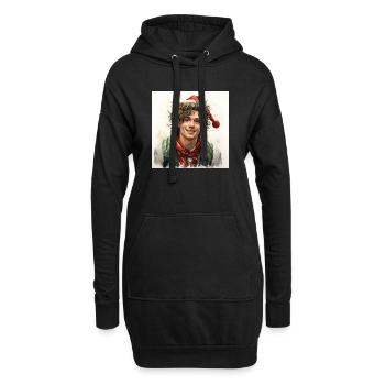 Fröhliches Weihnachtsporträt junger Mann - Hoodie-Kleid - Schwarz - Vorne