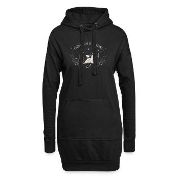 Hors ligne chronique - Sweat-shirt à capuche long Femme - noir - Devant