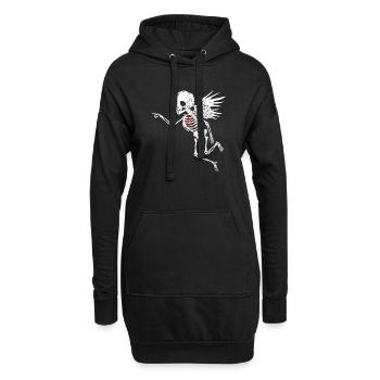 AMOR - Hoodie-Kleid - Schwarz - Vorne