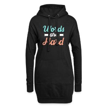 Logopäde Logopädie Sprachtherapeut - Hoodie-Kleid - Schwarz - Vorne