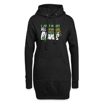 Cadeaux pour les jardins et les amoureux des plantes - Sweat-shirt à capuche long Femme - noir - Devant
